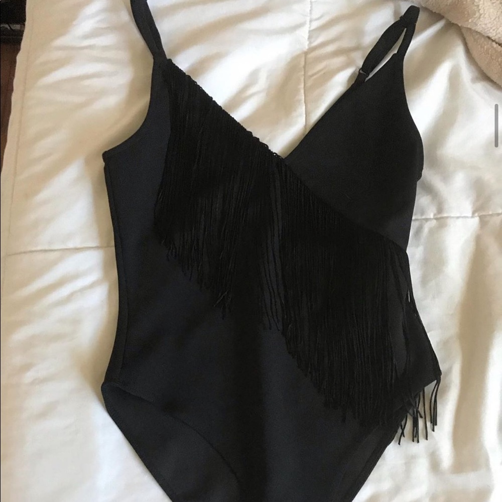Fringe bodysuit